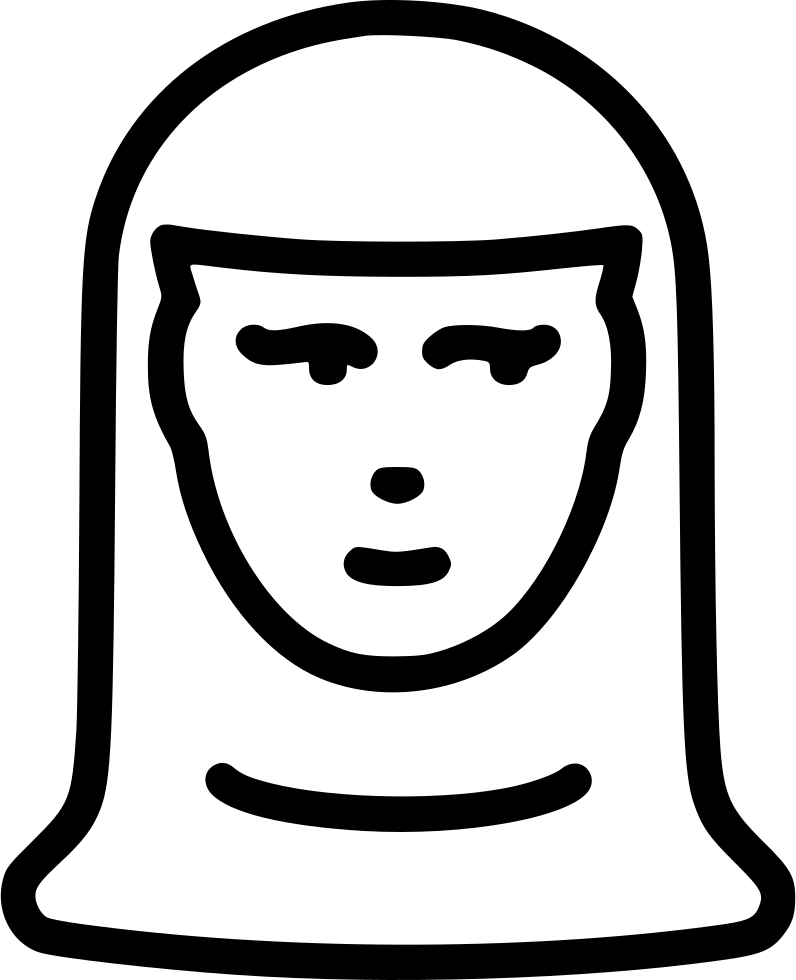 Iconic Nun Headgear Outline PNG