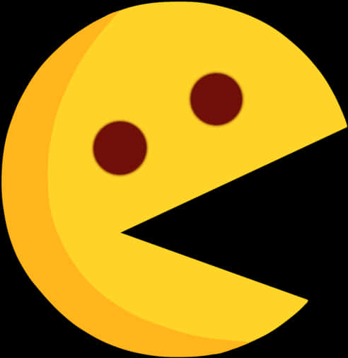 Iconic Pacman Character PNG