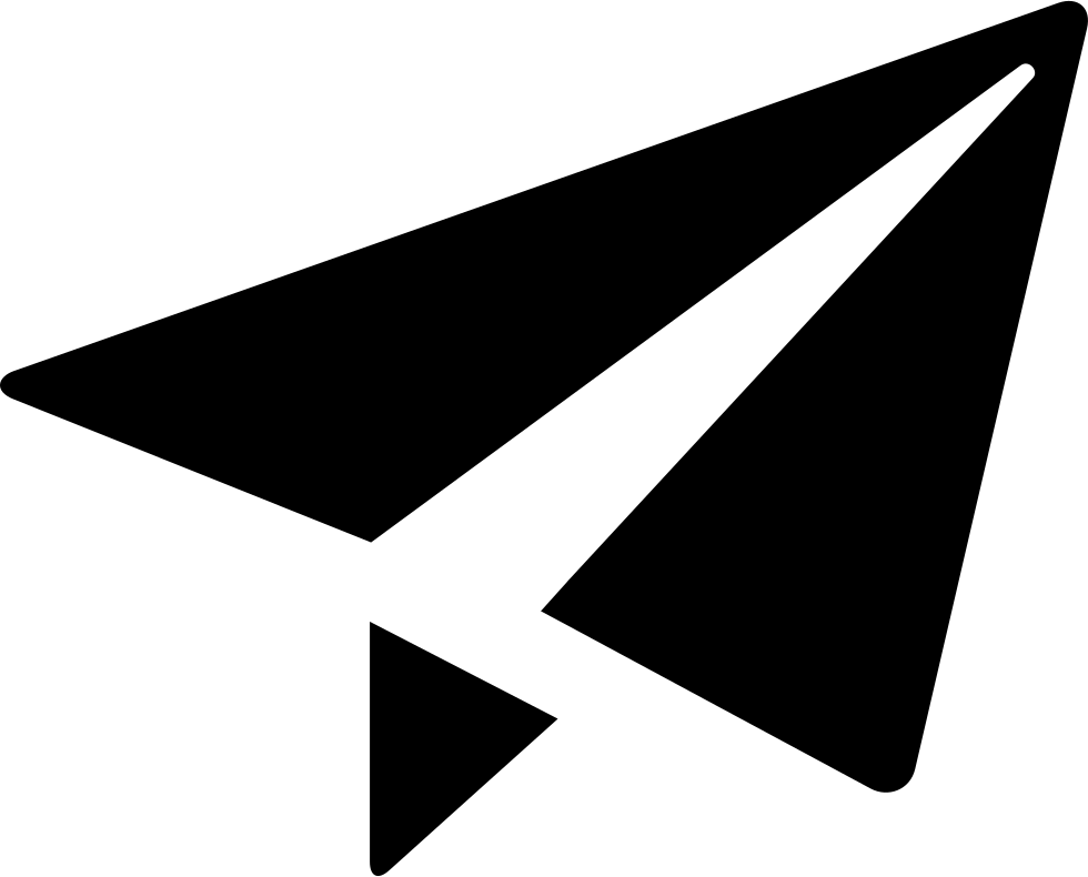 Iconic Paper Plane Silhouette PNG