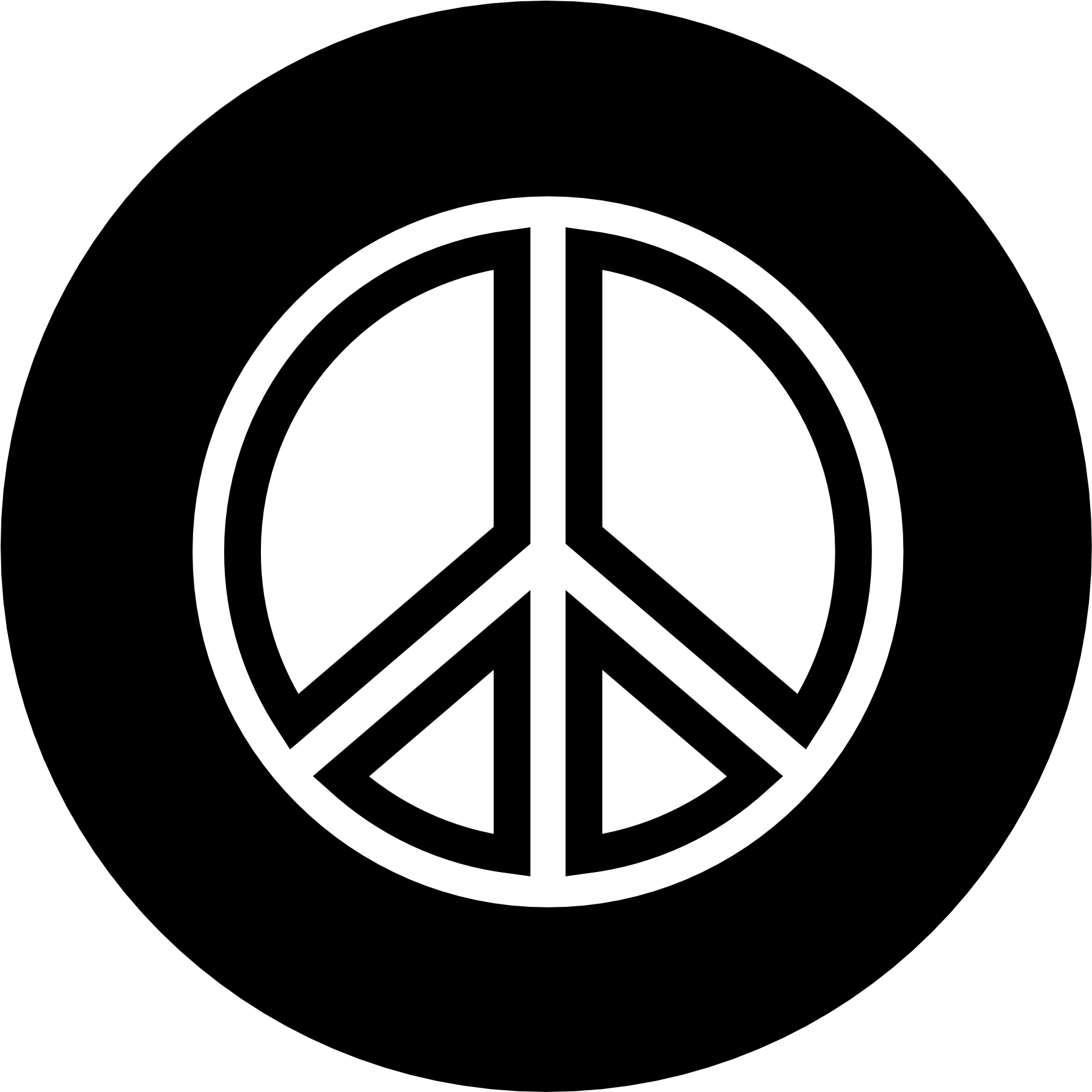 Iconic Peace Symbol Graphic PNG