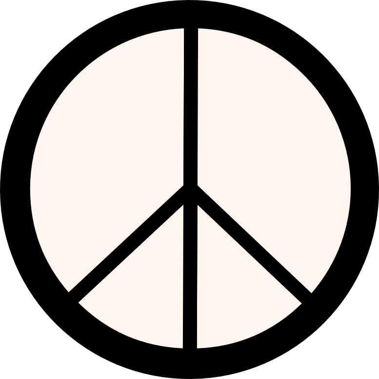 Iconic Peace Symbol Graphic PNG
