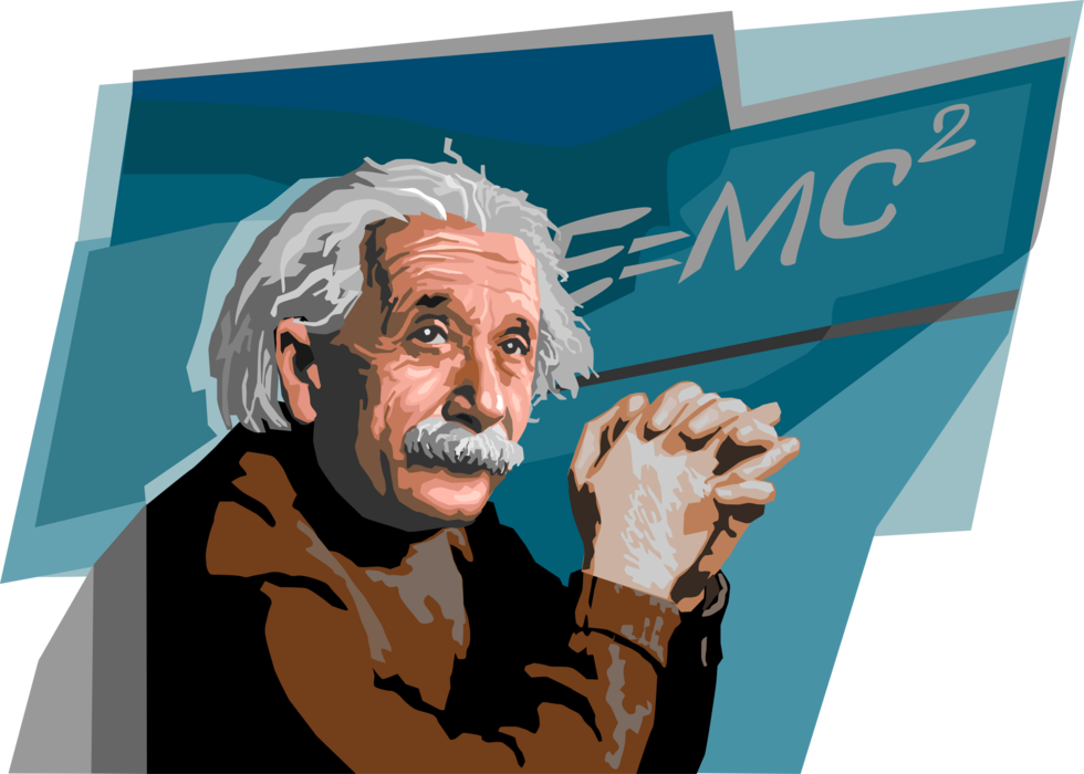 Iconic Physicist E M C2 Illustration PNG