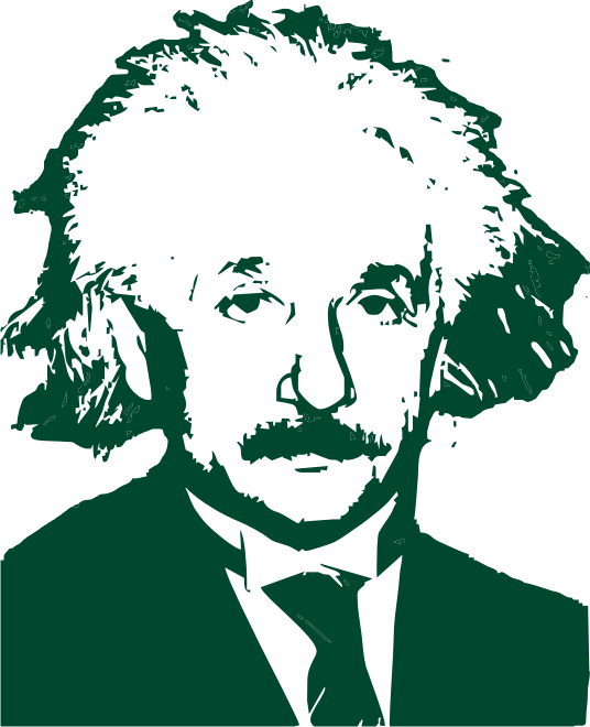 Iconic Physicist Vector Portrait PNG