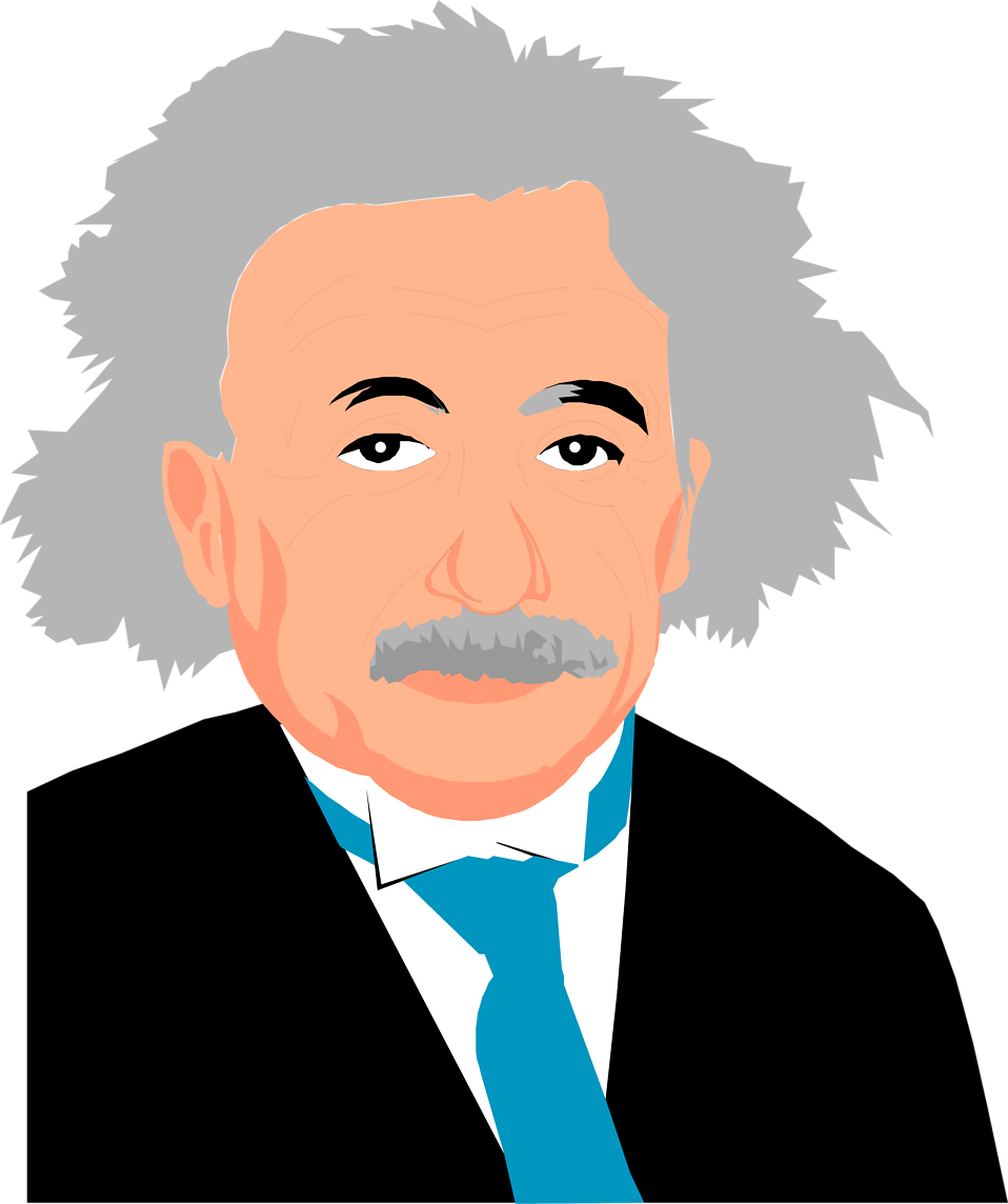 Iconic Physicist Vector Portrait PNG
