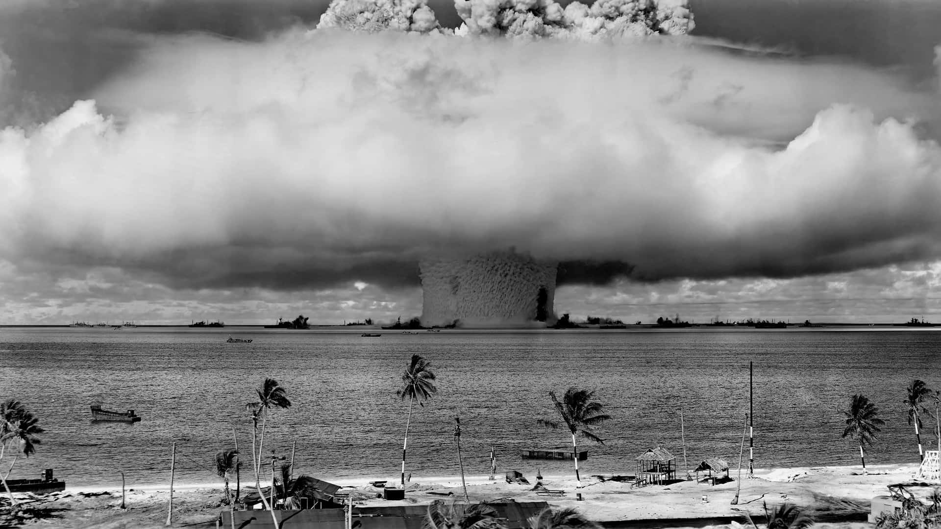 Ikoniskbild På Kärnvapenprov Vid Bikini Atoll.