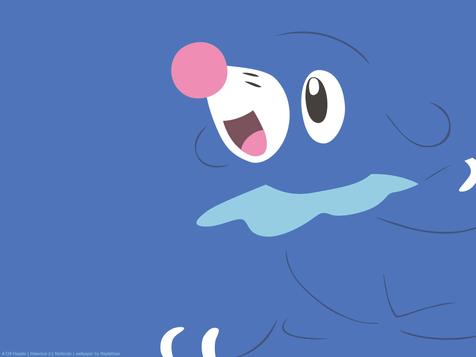 Iconic Pink Nose Of Popplio Wallpaper