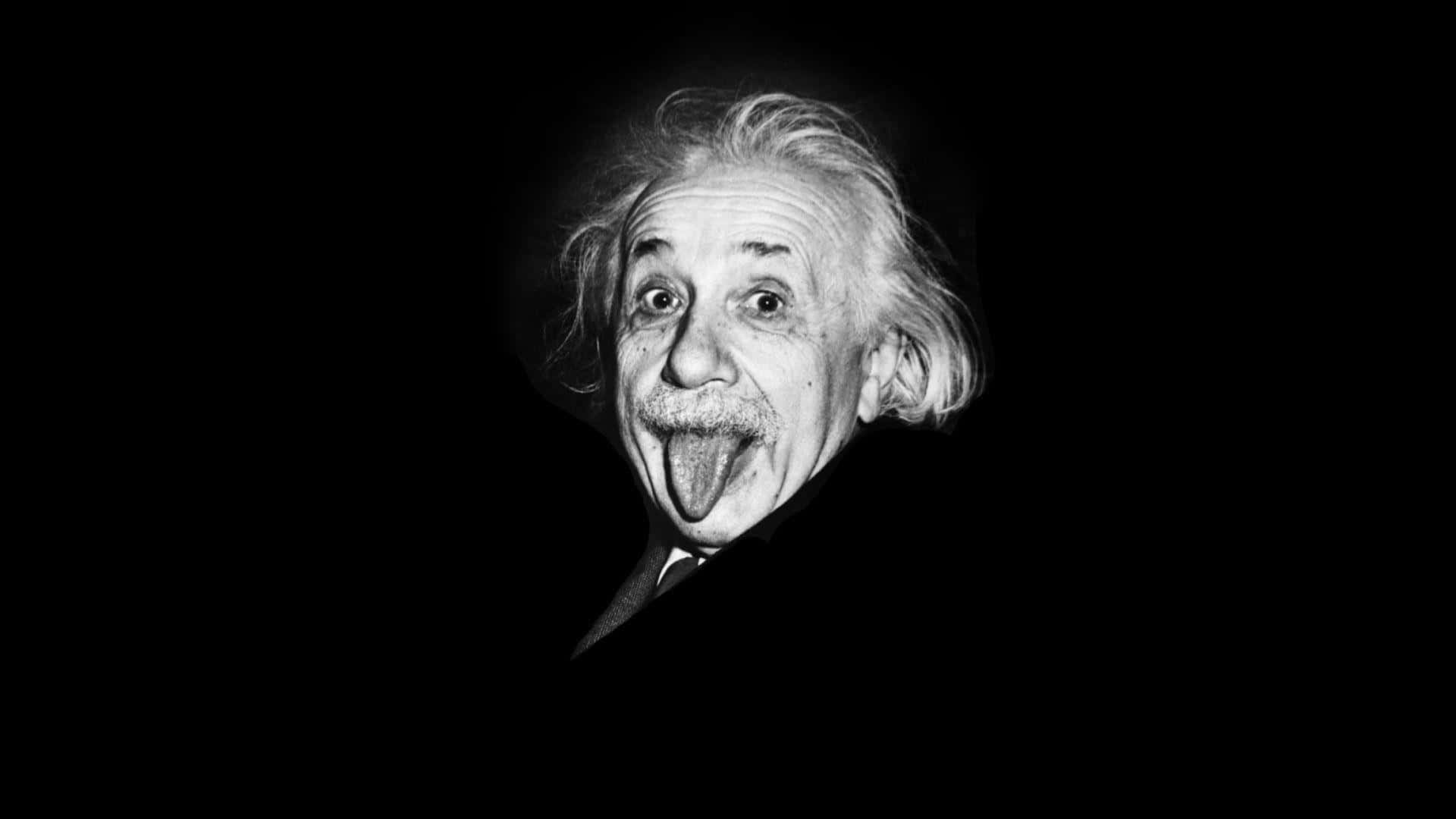 Download Iconic Playful Genius Portrait Wallpaper | Wallpapers.com