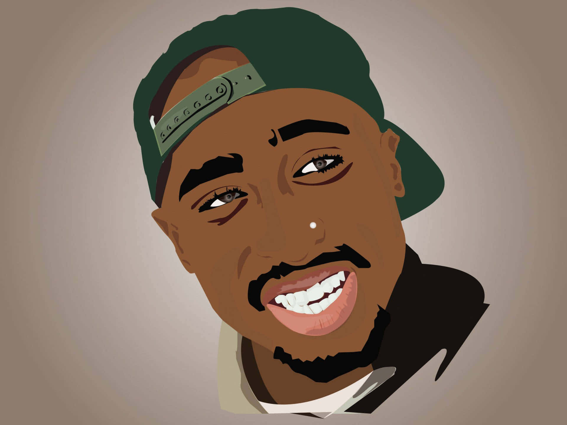 Iconische Rapper Illustratie Achtergrond