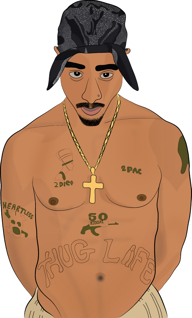 Iconic Rapper Illustration PNG