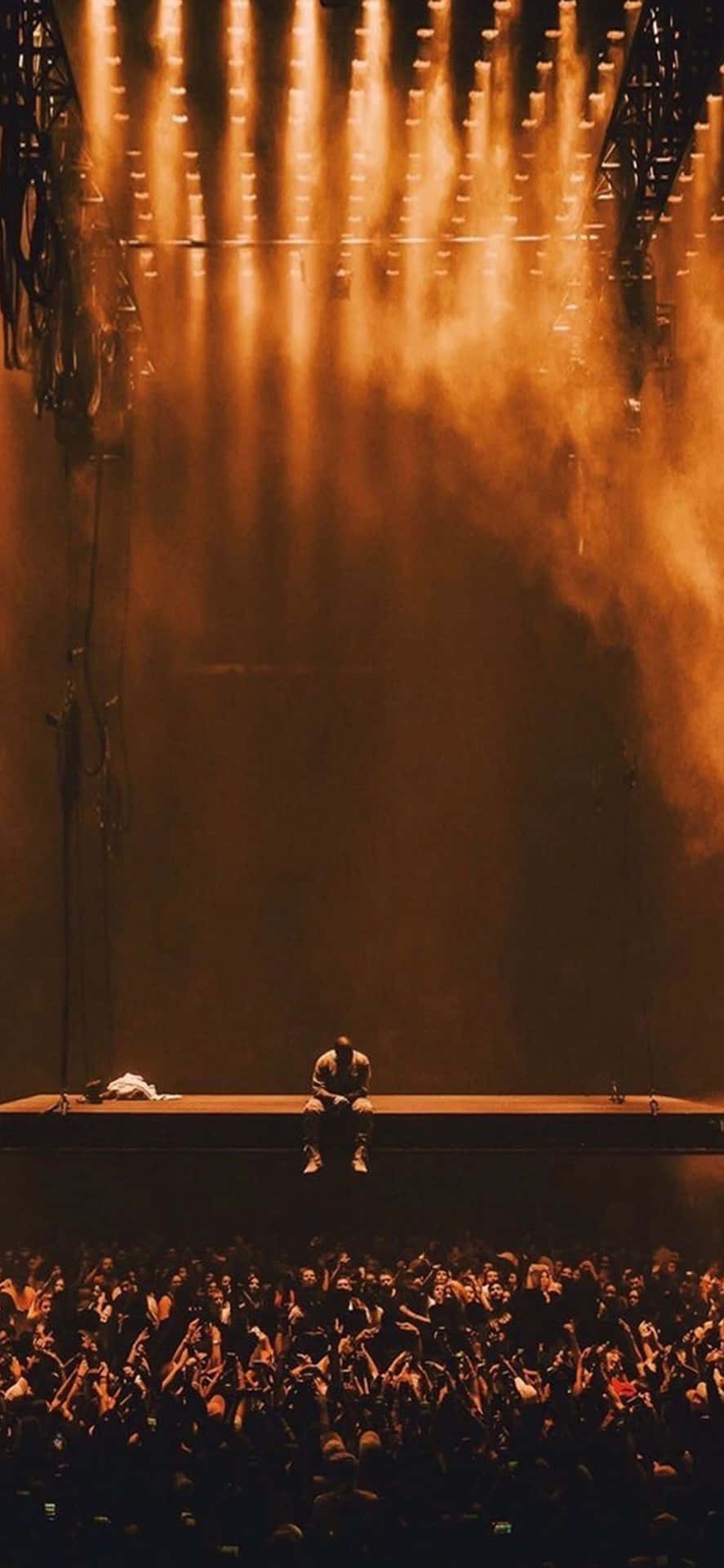 Iconic Rapper Kanye West In Thoughtful Pose