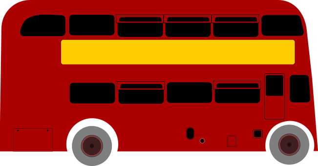 Iconic Red London Bus PNG