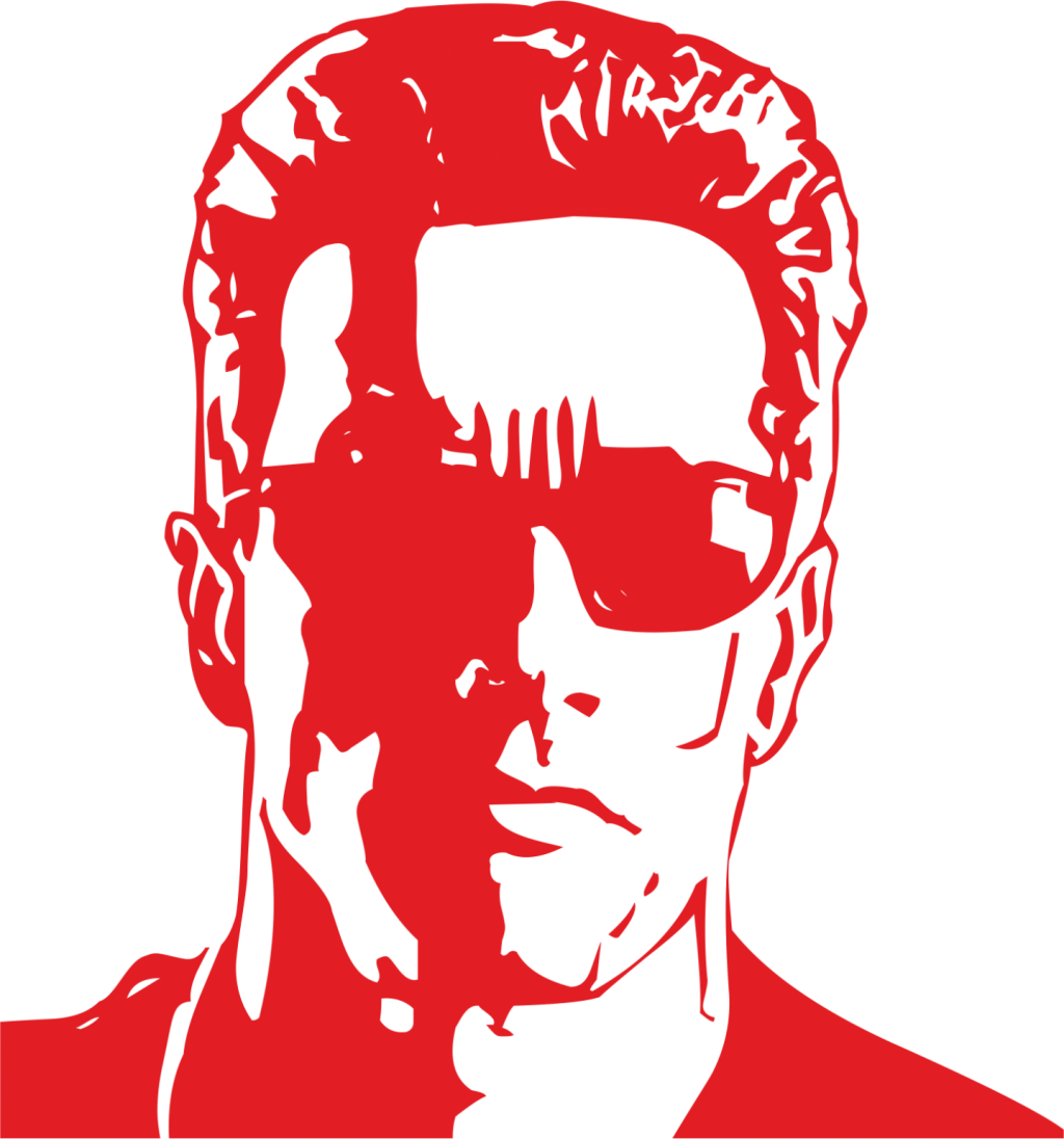 Iconic Red Silhouette Terminator PNG