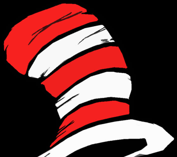 Iconic Redand White Striped Hat PNG