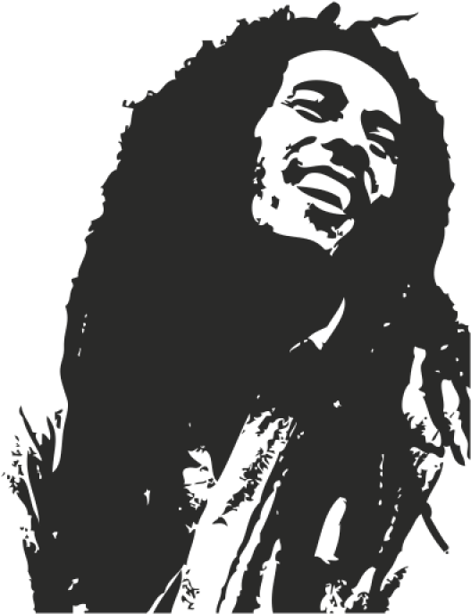 Iconic Reggae Legend Silhouette PNG