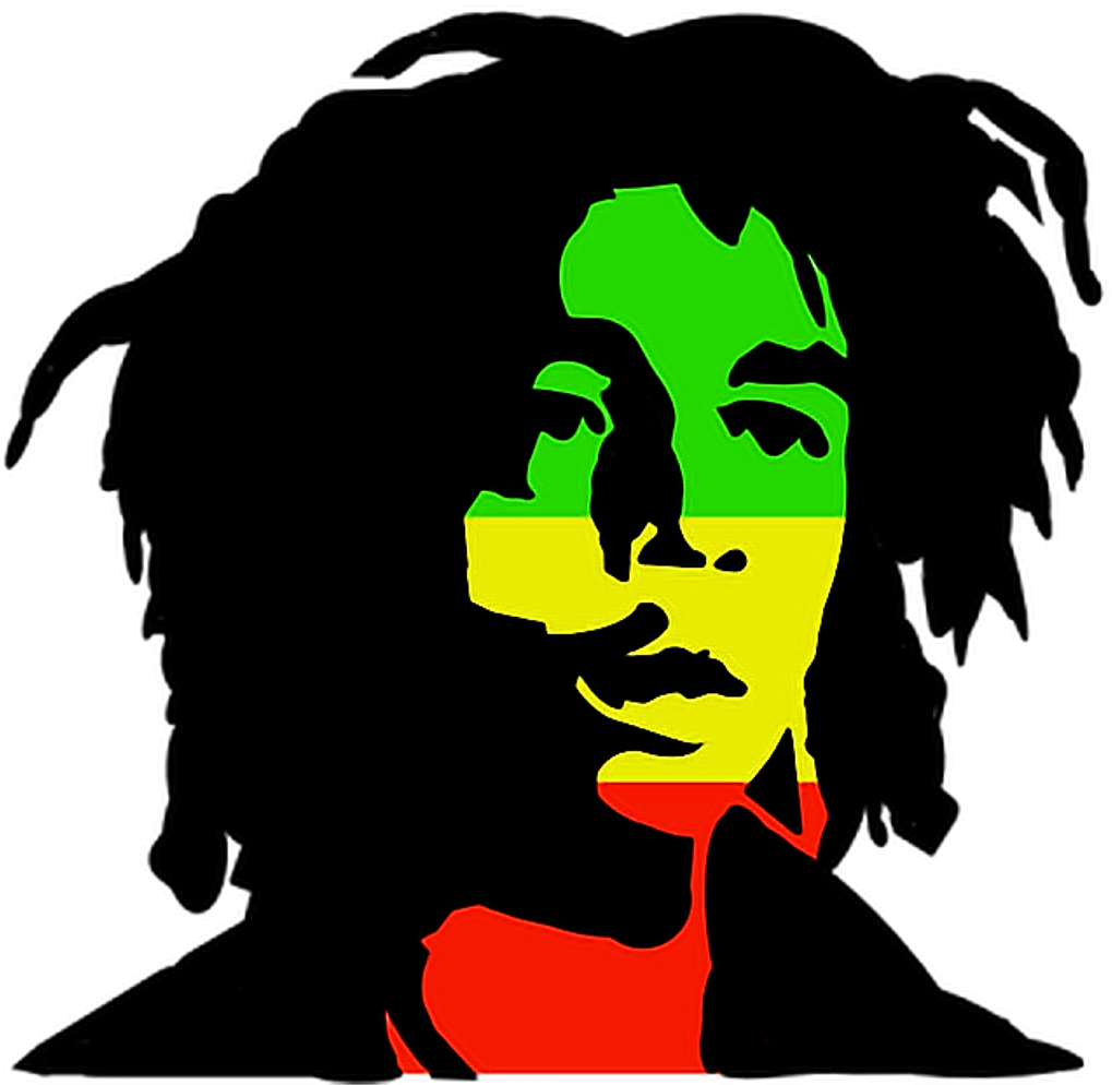 Iconic Reggae Legend Vector Portrait PNG