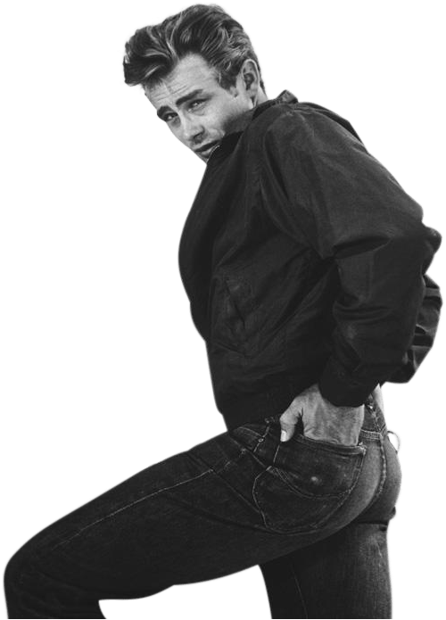 Iconic Retro Jeans Pose PNG