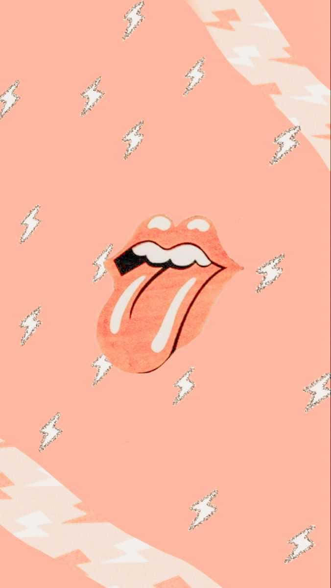 Iconic Rockand Roll Tongue Wallpaper Wallpaper