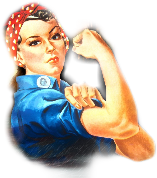 Iconic Rosiethe Riveter Pinup PNG