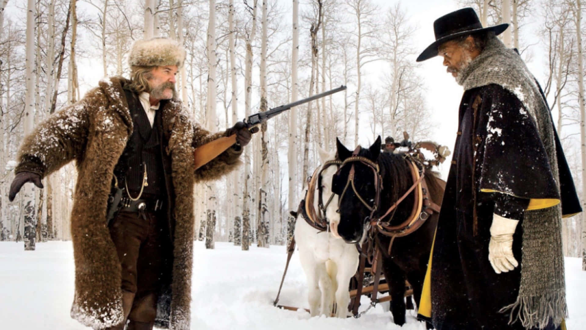 Iconic Scene From The Hateful Eight Film Wallpaper