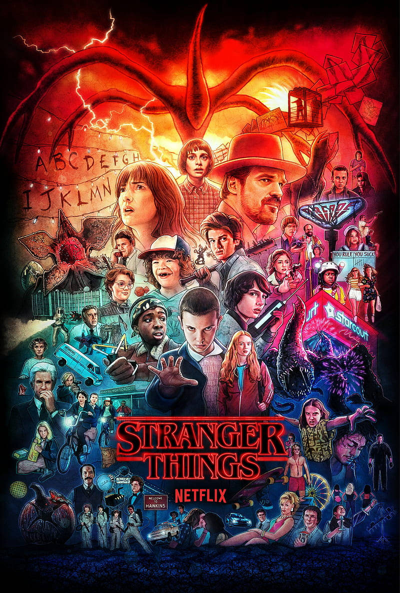 Download Iconic Scenes Stranger Things Phone Wallpaper