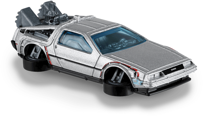 Iconic Silver Time Travel Vehicle PNG