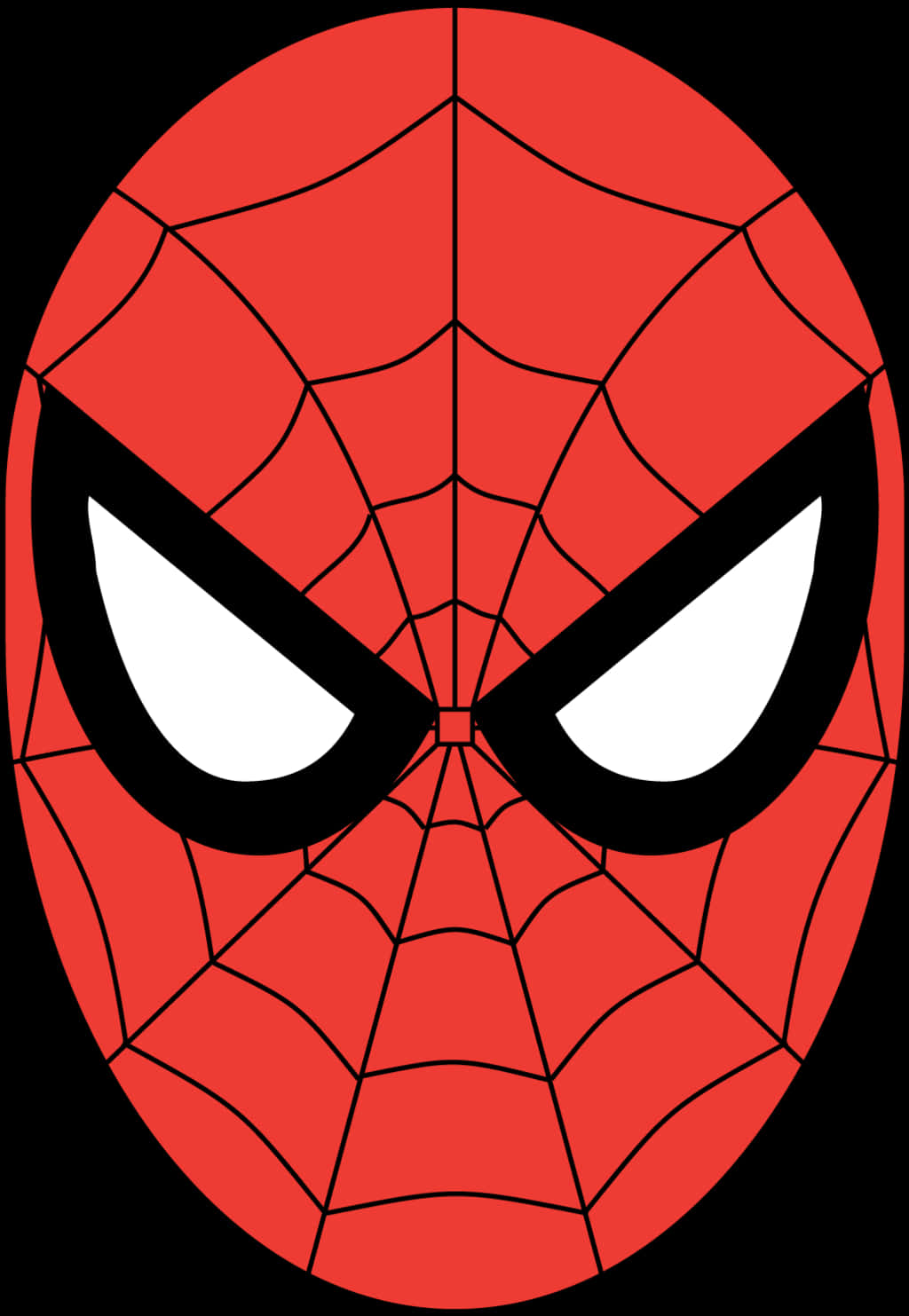 Iconic Spiderman Mask Graphic PNG