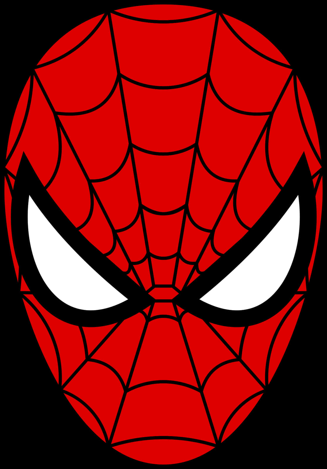 Iconic Spiderman Mask Graphic PNG