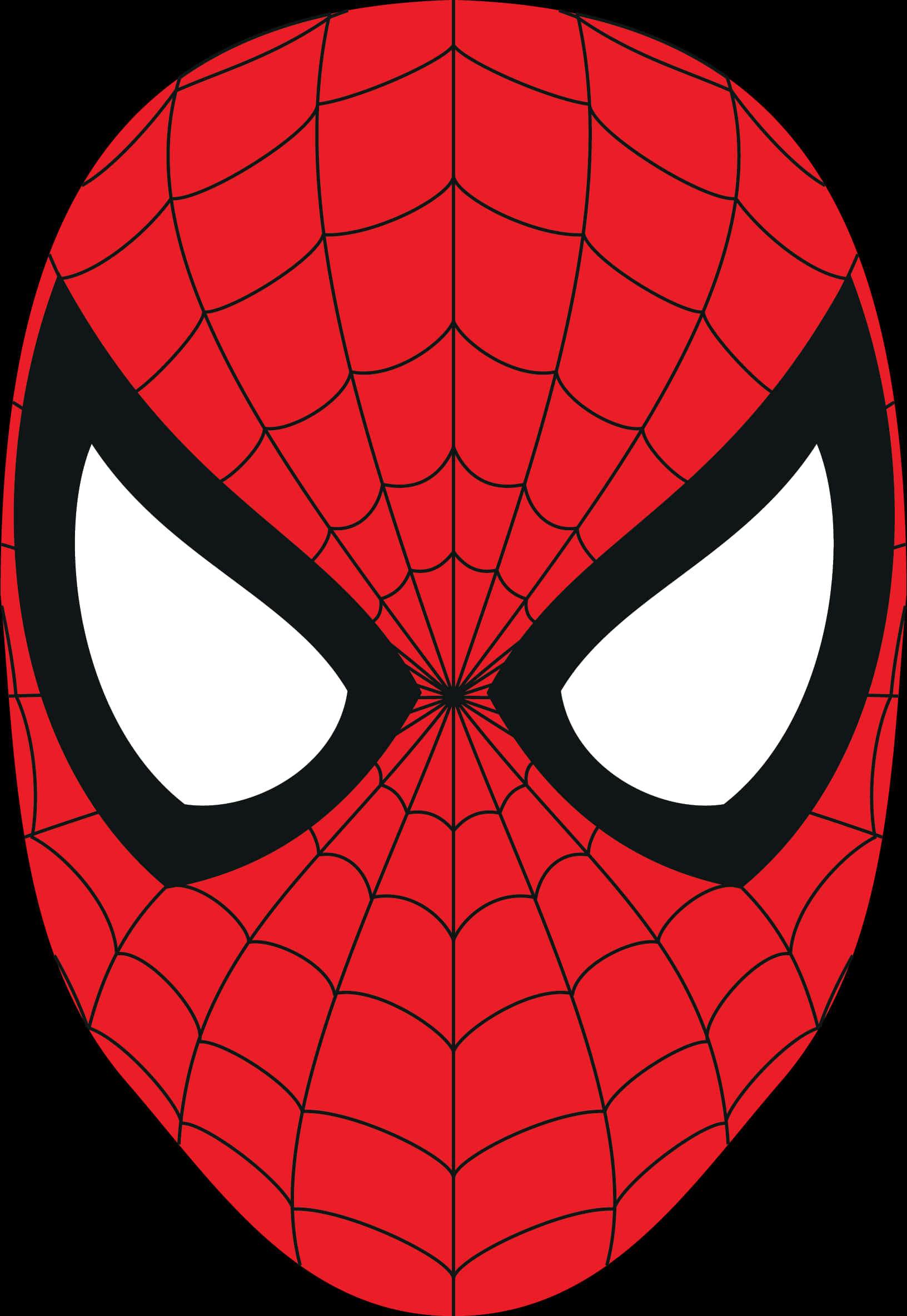 Iconic Spiderman Mask Graphic PNG