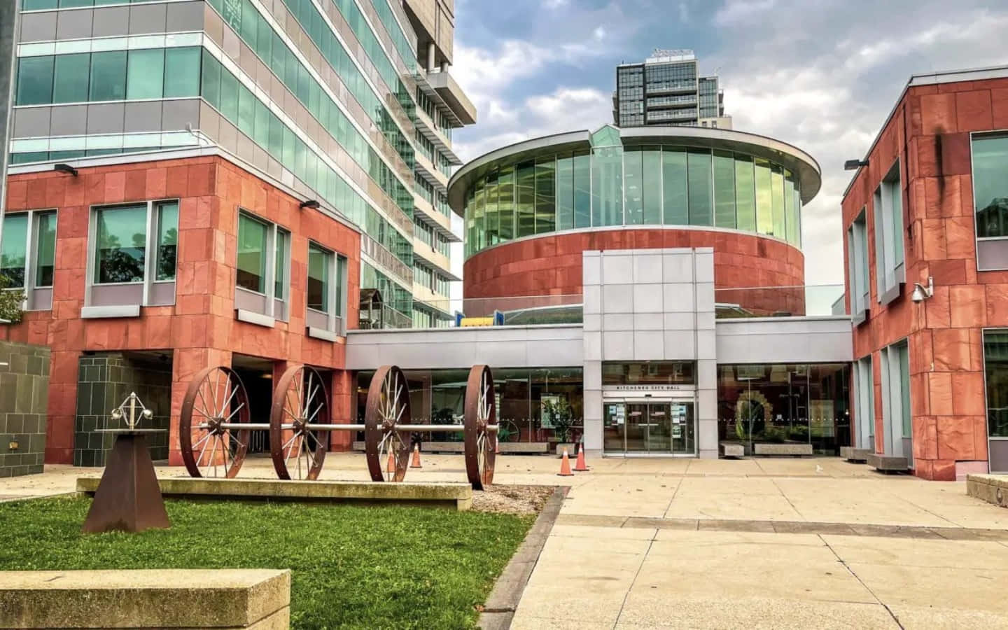 Iconic Street View Of Kitchener Downtown Wallpaper