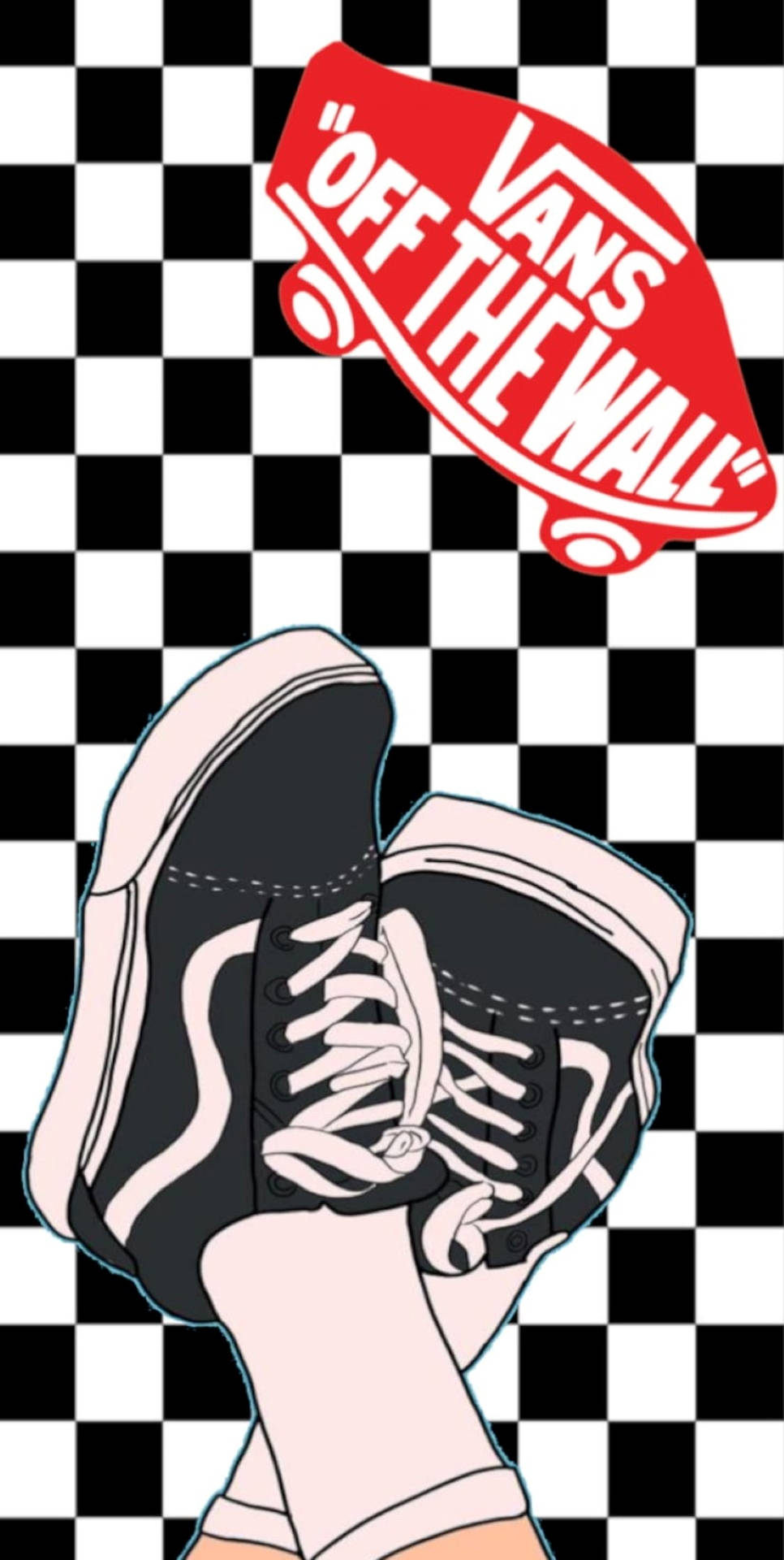 Ikoniske Vans Logo Grafisk Kunst Wallpaper