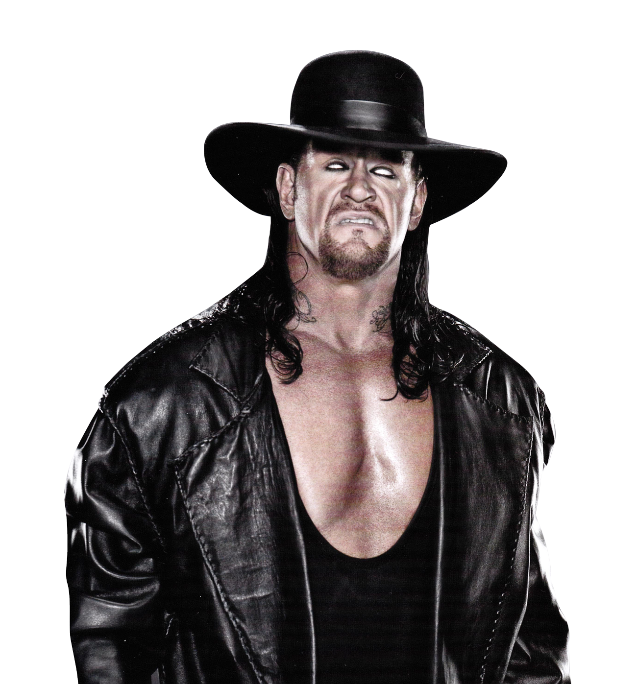 Iconic Wrestlerin Black Hatand Coat PNG