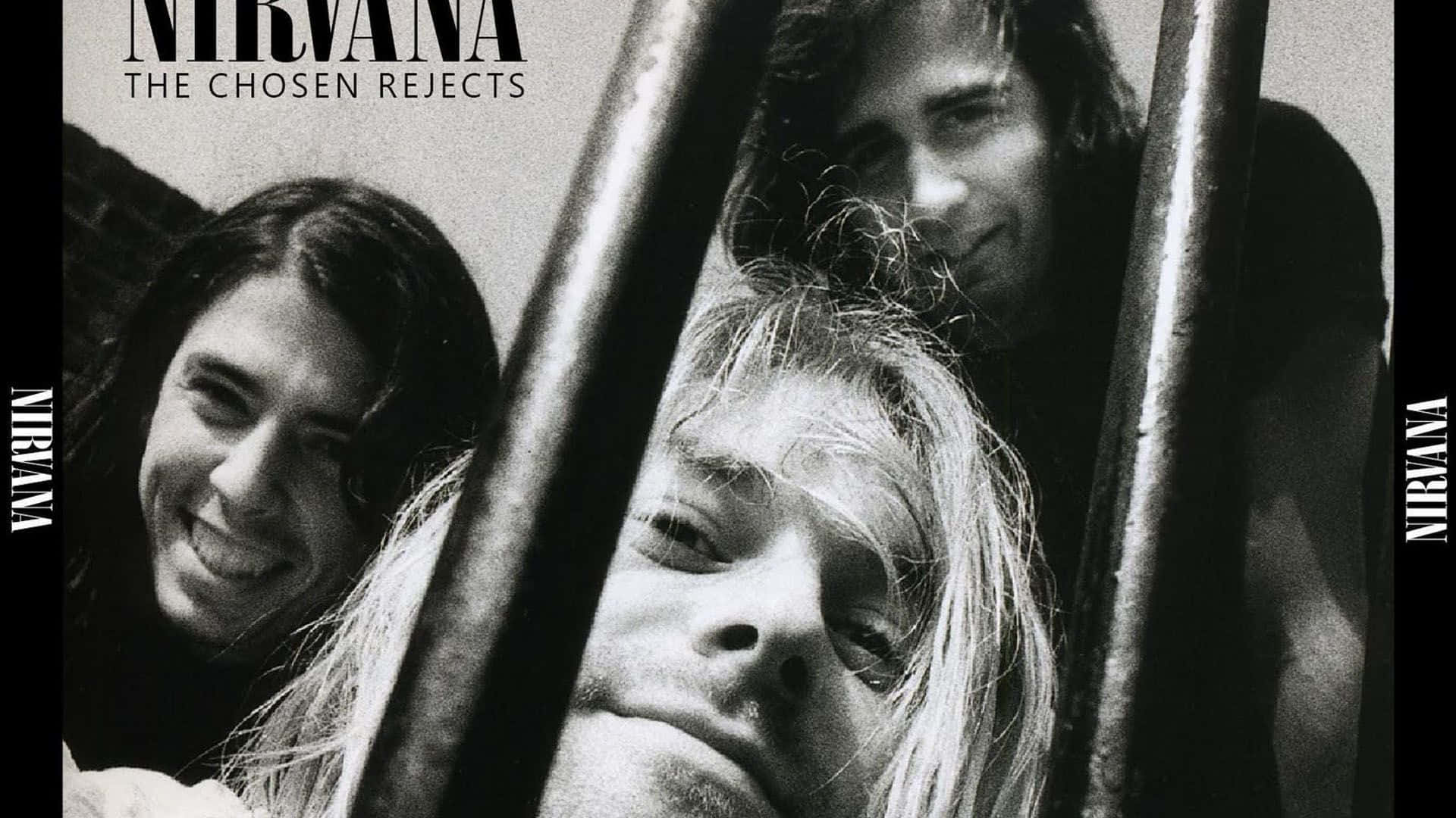 Iconicologo Del Sorriso Degli Nirvana Su Sfondo Grunge