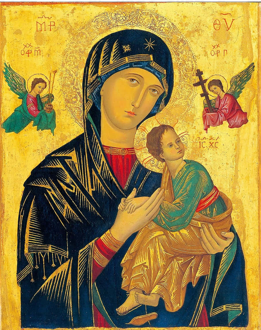 Iconofthe Virgin Maryand Child Jesus Wallpaper