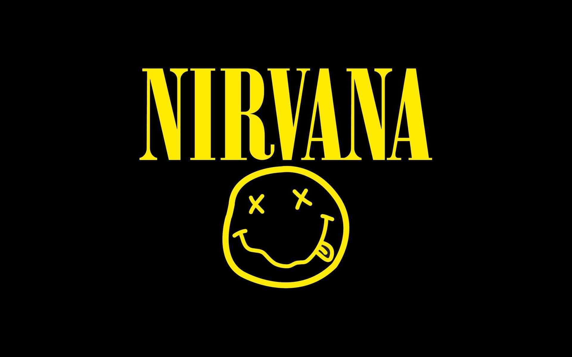 Iconoicónico De La Banda Nirvana En Blanco Y Negro.