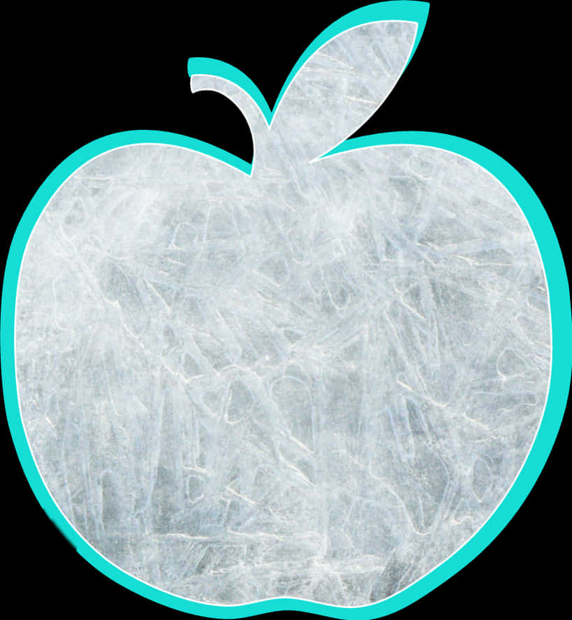 Icy Apple Logo Texture PNG