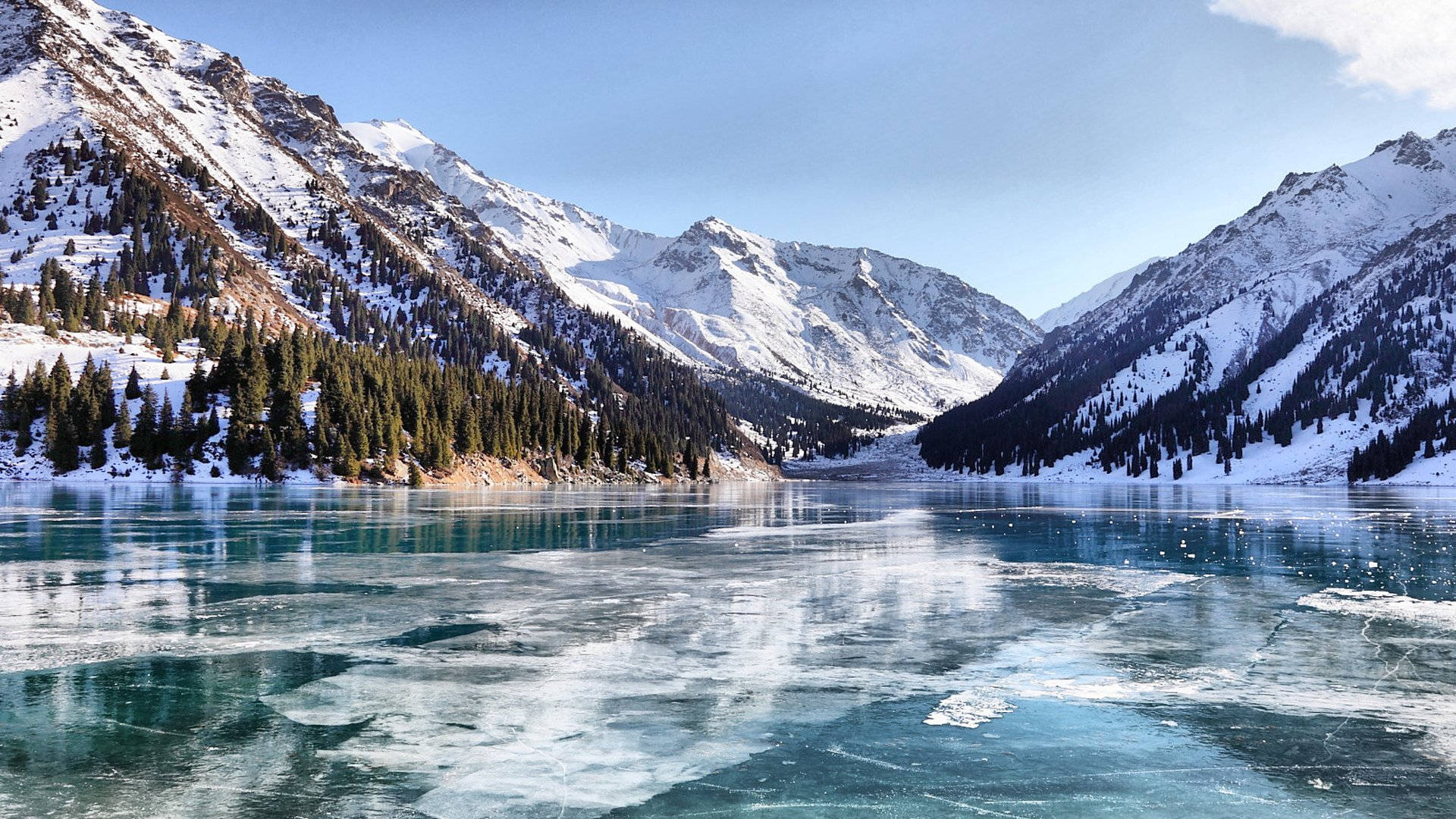Icy Big Almaty Lake Wallpaper