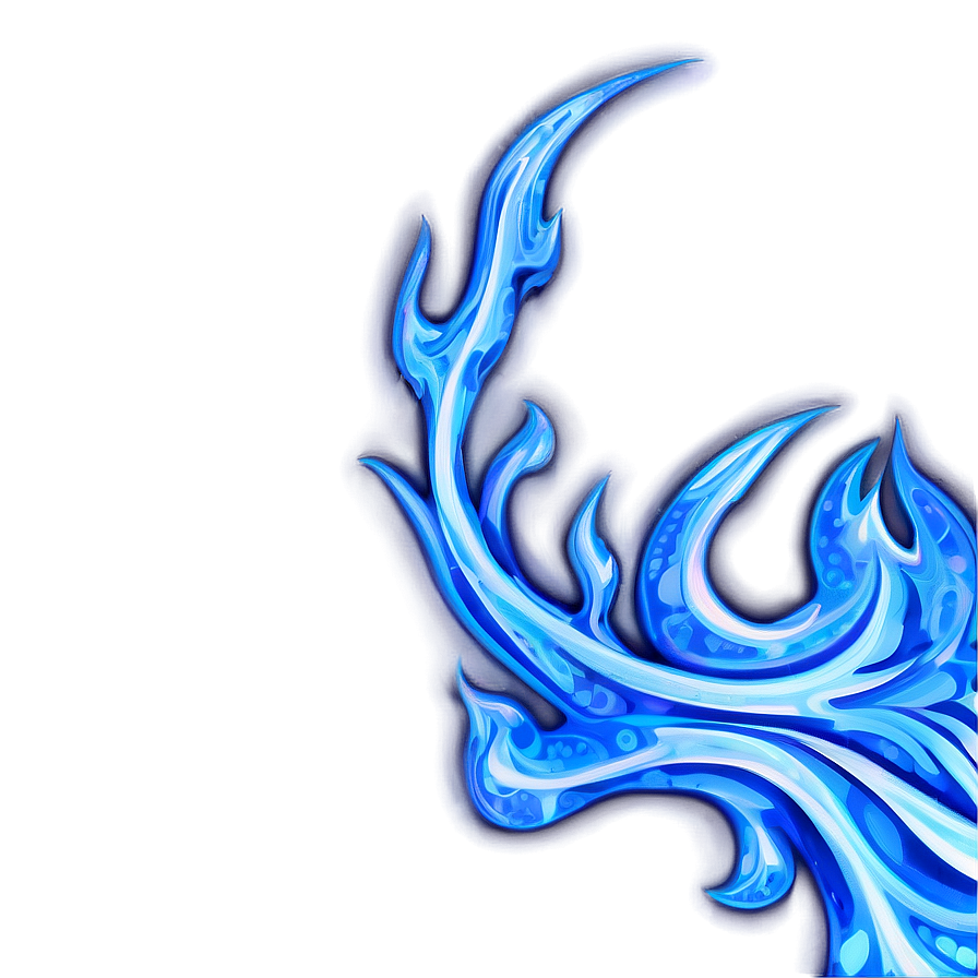 Icy Blue Flames Png 06122024 PNG