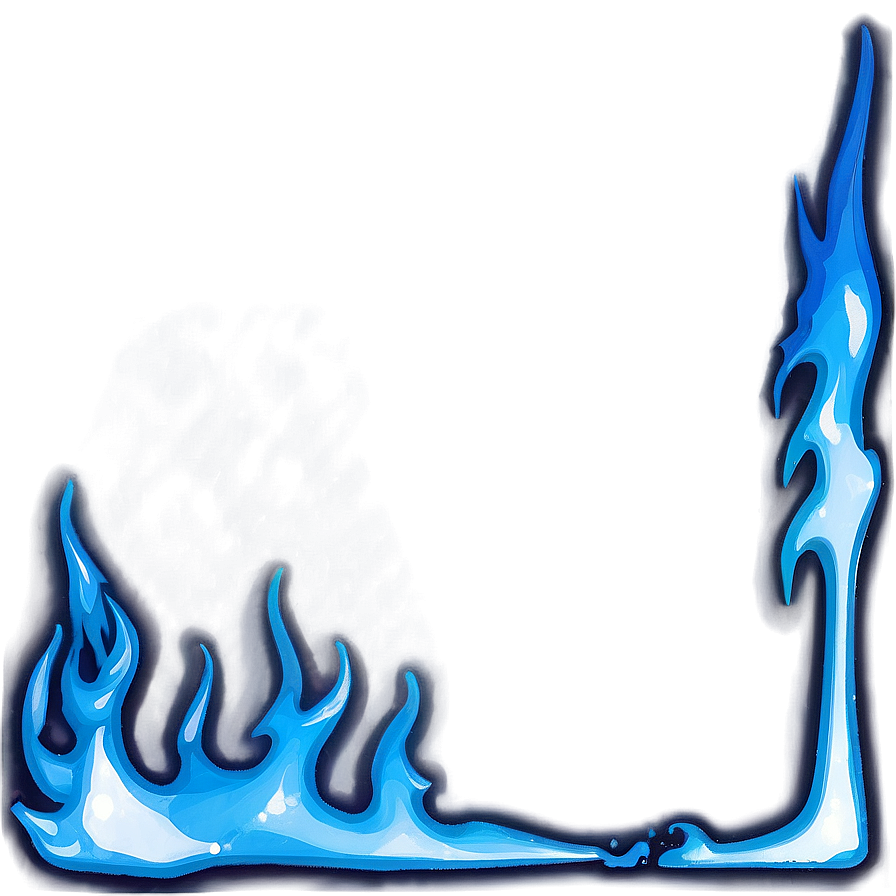 Icy Blue Flames Png Axx PNG