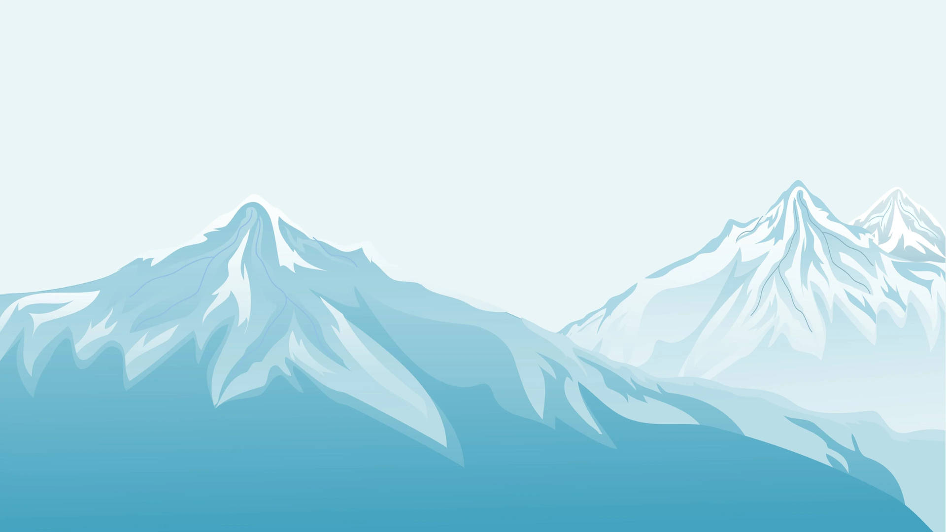 Icy Blue Mountains 4k Flat Wallpaper