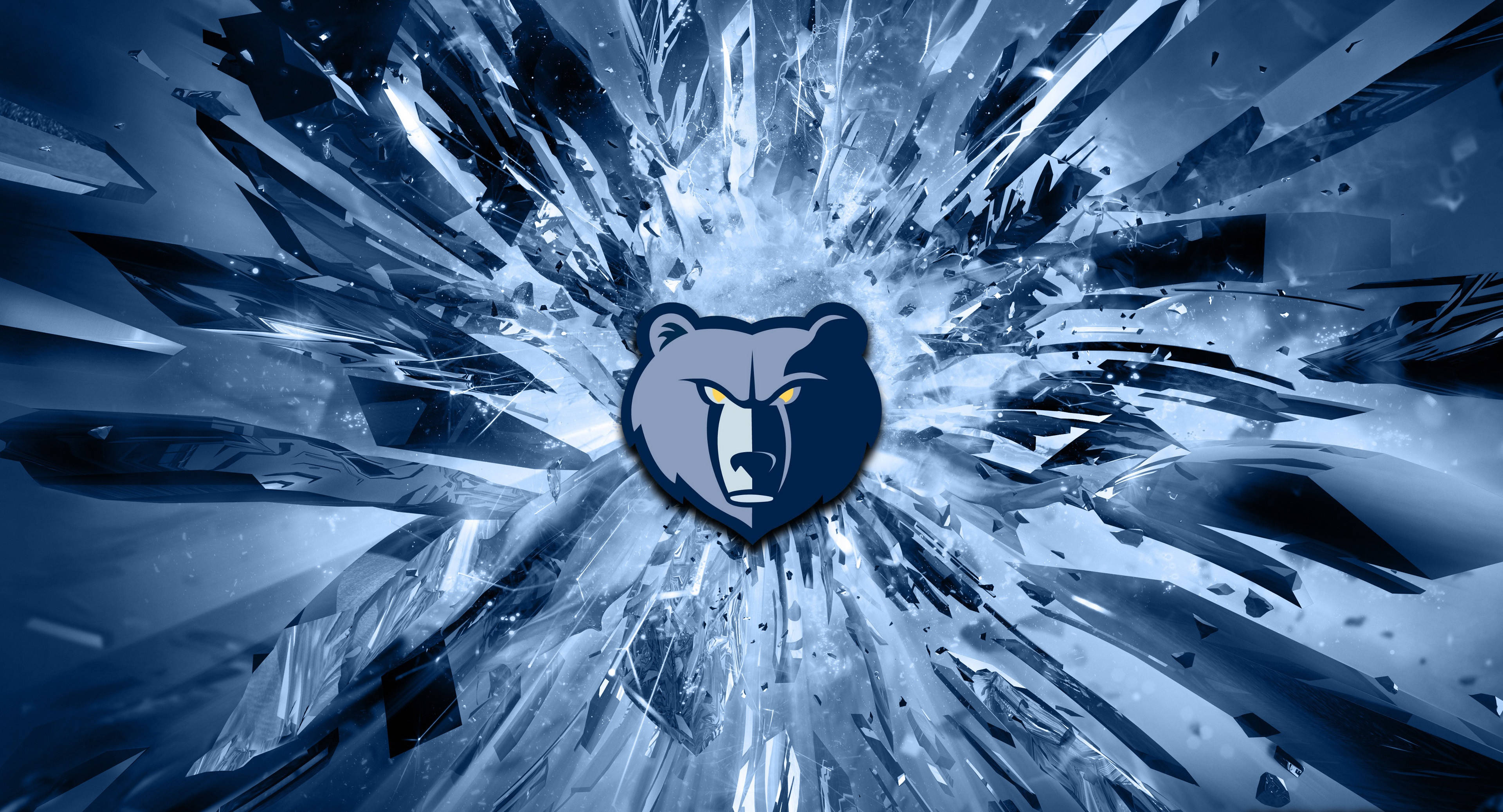 Logotipo Do Icy Nba Memphis Grizzlies Papel de Parede