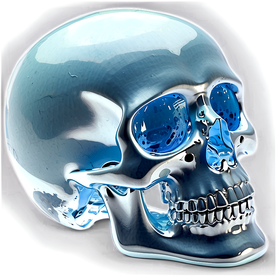 Icy Skull Painting Png A PNG