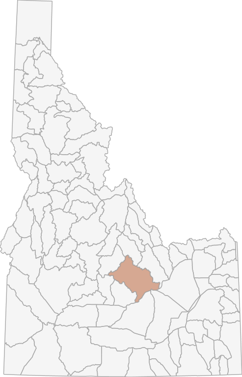 Idaho County Highlighted Map PNG