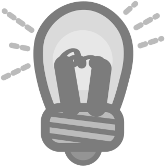 Idea Lightbulb Icon PNG