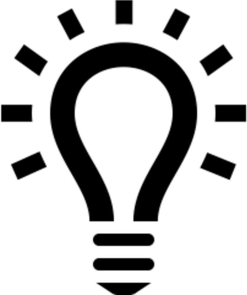 Idea Symbol Light Bulb Graphic PNG