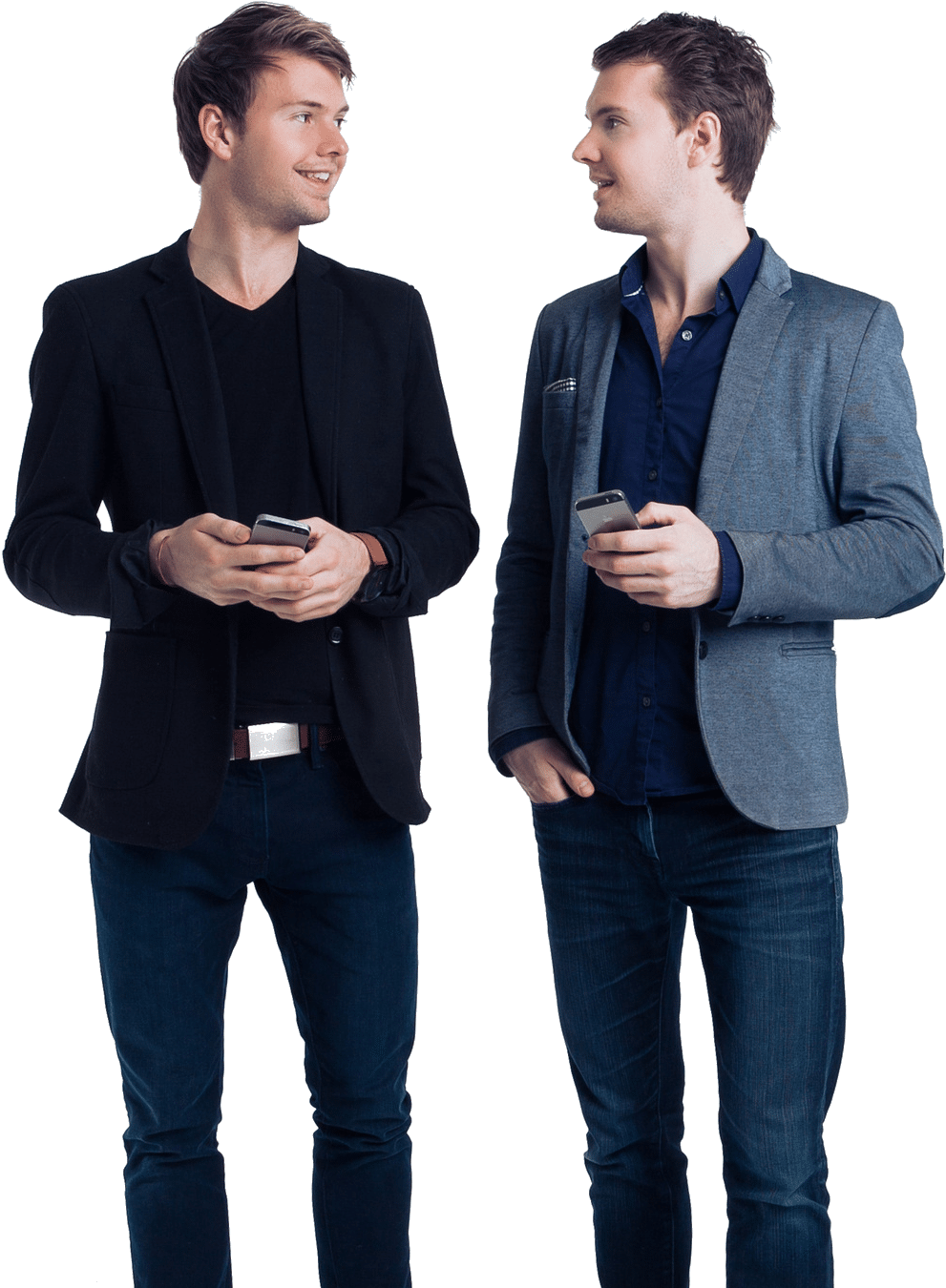 Identical Twins Casual Meeting PNG