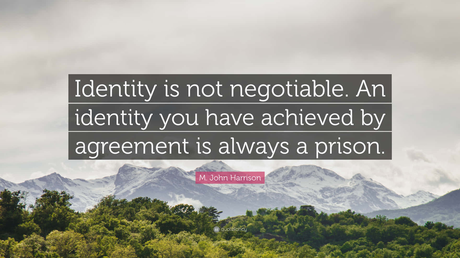 Identity Is Not Negotiable Wallpaper