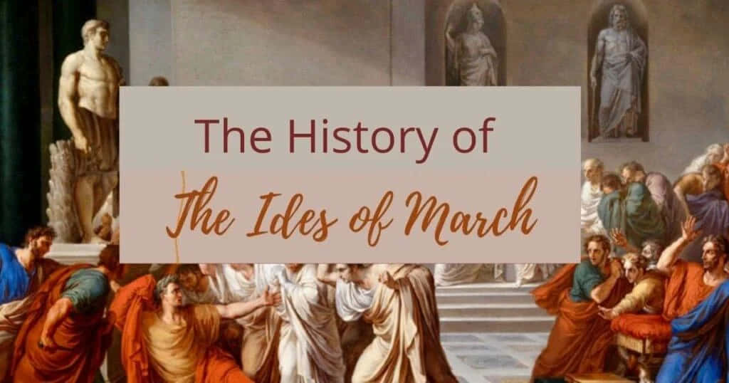 A dramatic interpretation of the Ides of March, capturing the tension and historical significance Wallpaper