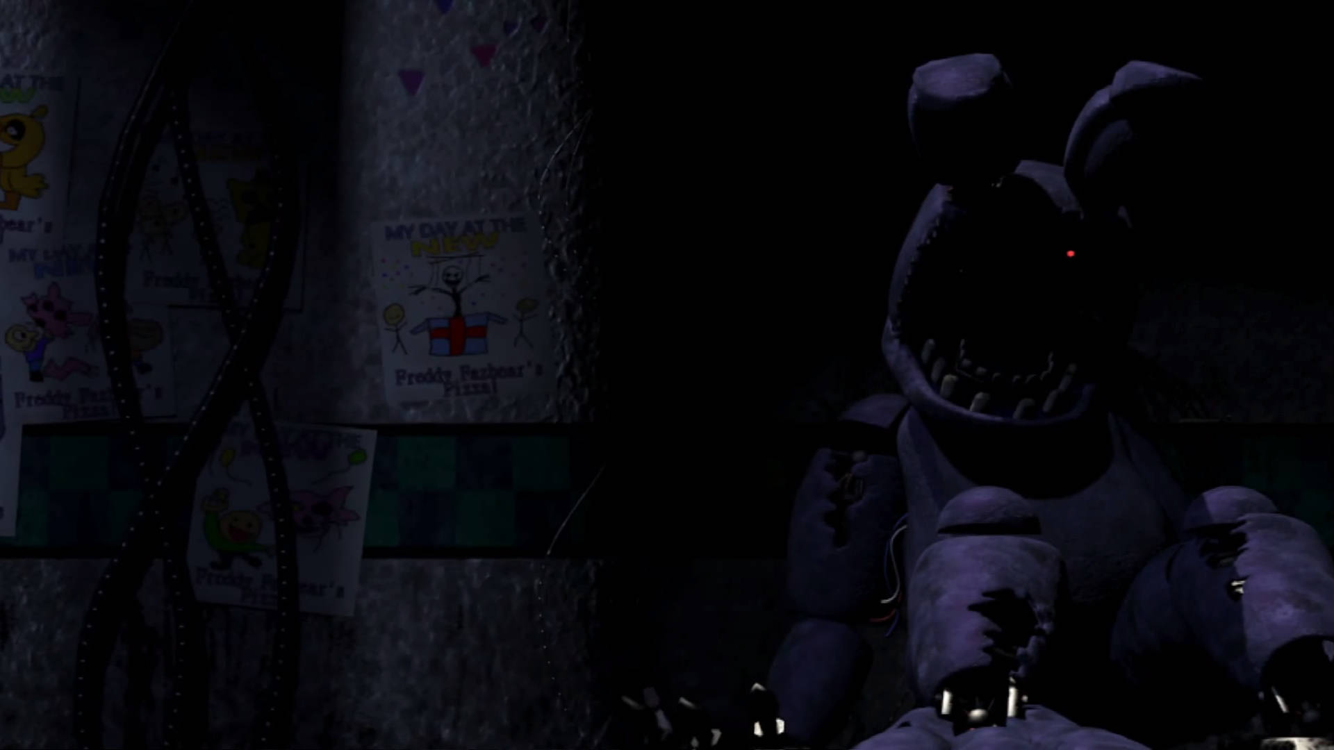 Nightmare Withered Bonnie, a Character from Five Nights at Freddy's Wallpaper