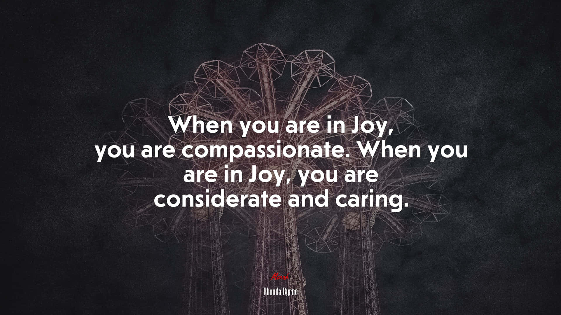 If You Are Considerate, You Are In Joy Wallpaper