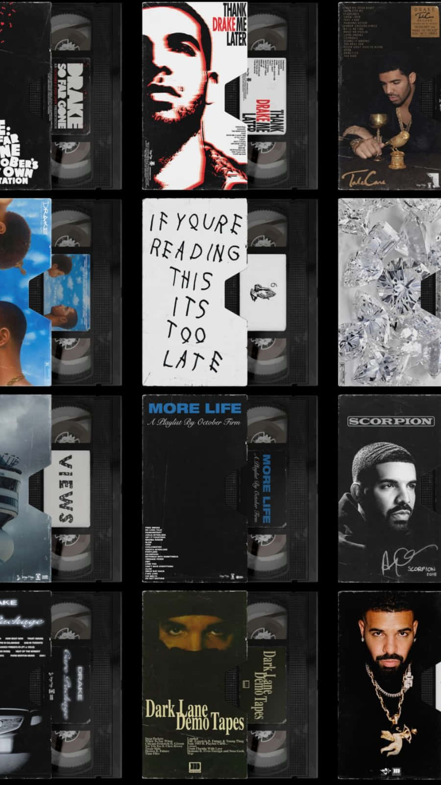 Den quintessentielle rapstjerne - Drake - skinner igennem på dette dristige tapet. Wallpaper